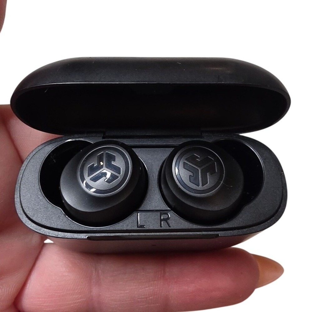 JLab JBuds Air True Wireless Signature Bluetooth Earbuds Black Charging Case F3